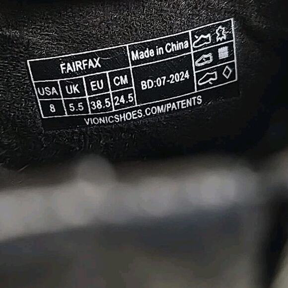 Vionic Women's Fairfax Clog Slip-On Mule Black Vegan Leather Size 8 - Picture 8 of 8